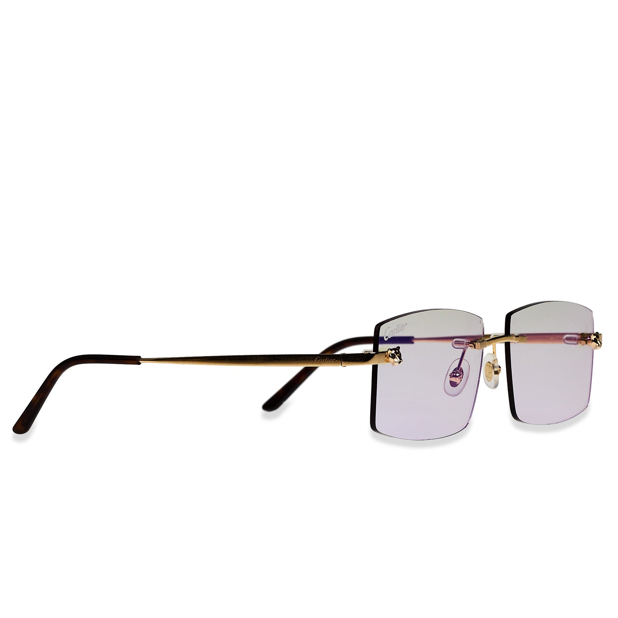 Image of Cartier Eyewear Custom CT01480 Panthere De Cartier Rimless Sunglasses